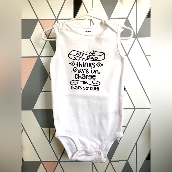 💖Tank Top Onesie Funise / My dad thinks he’s in charge that’s so cute - Picture 1 of 3
